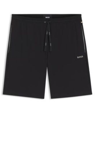 Short en coton stretch à logo brodé - Boss - Modalova