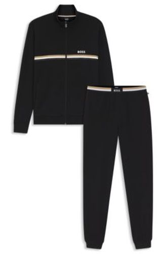 Ensemble de survêtement en coton stretch avec logo et bande emblématique - Boss - Modalova
