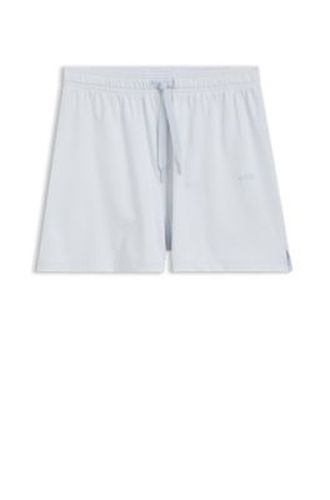 Short de pyjama en coton stretch avec cordons logotés - Boss - Modalova