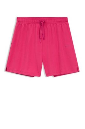 Short de pyjama en coton stretch avec cordons logotés - Boss - Modalova