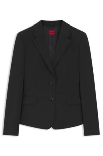 Veste droite en tissu stretch à revers crantés - HUGO - Modalova