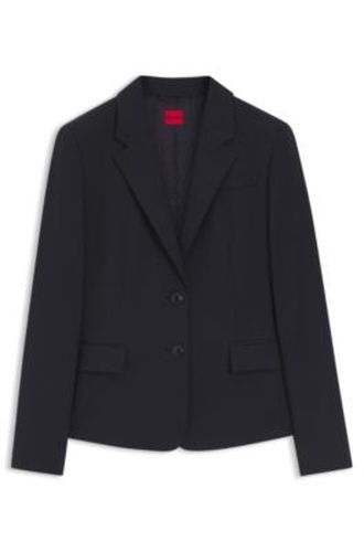 Veste droite en tissu stretch à revers crantés - HUGO - Modalova