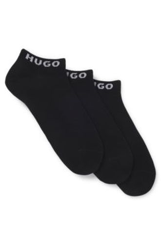 Lot de trois paires de chaussettes basses avec bords logotés - HUGO - Modalova