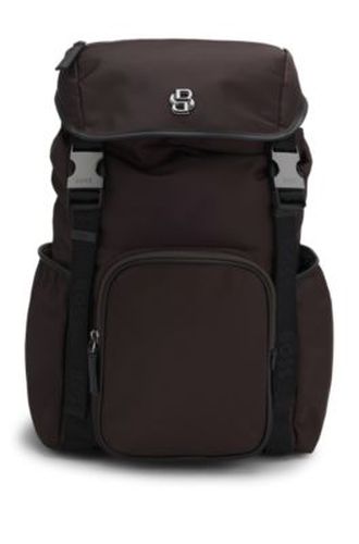 Sac à dos en twill à monogramme Double B - Boss - Modalova