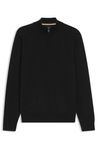 Pull à encolure zippée en maille de coton - Boss - Modalova