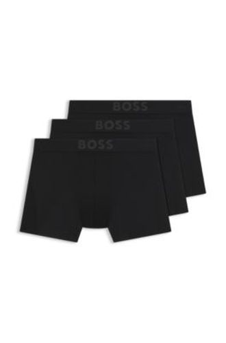 Active Lot de trois boxers longs en microfibre avec empiècements en maille filet - Boss - Modalova