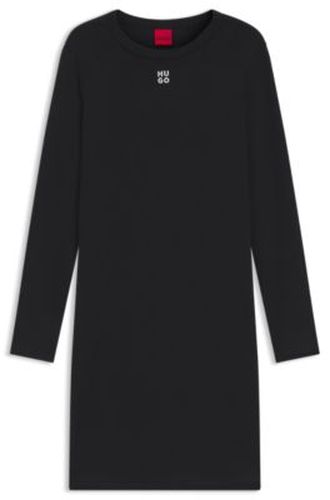 Robe en jersey stretch à logo revisité - HUGO - Modalova