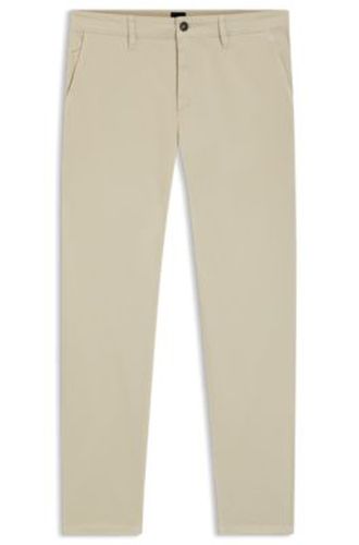 Chino coupe fuselée en satin de coton stretch - Boss - Modalova