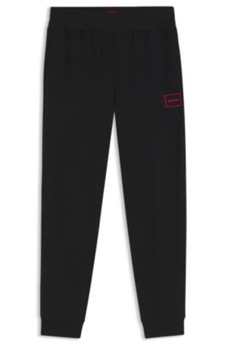 Pantalon d’intérieur en coton stretch à bords-côtes et logo imprimé - HUGO - Modalova