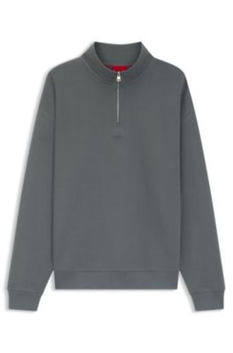 Sweat Relaxed en coton avec encolure zippée - HUGO - Modalova