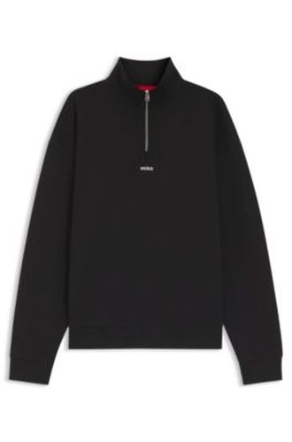 Sweat Relaxed en coton avec encolure zippée - HUGO - Modalova
