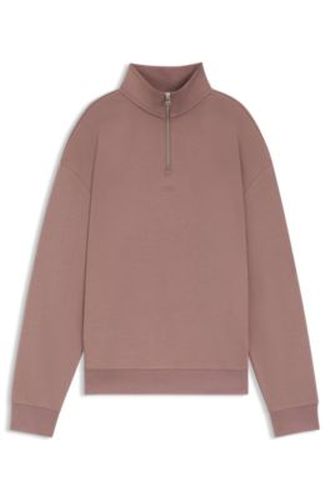Sweat Relaxed en coton avec encolure zippée - HUGO - Modalova