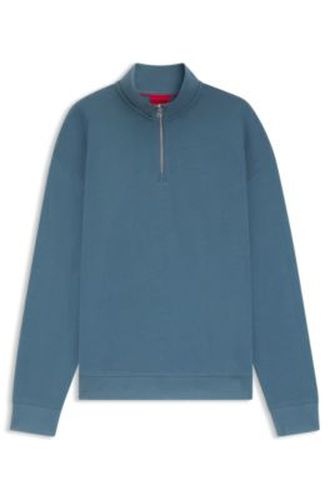 Sweat Relaxed en coton avec encolure zippée - HUGO - Modalova