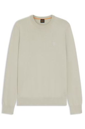 Pull en coton mélangé avec écusson logo - Boss - Modalova