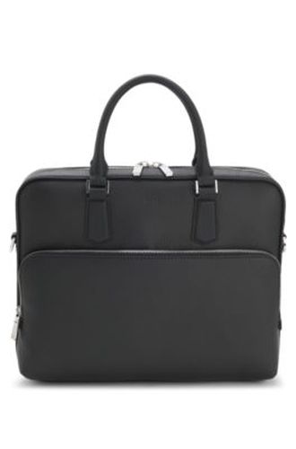 Porte-documents en cuir grainé avec logo en relief - Boss - Modalova