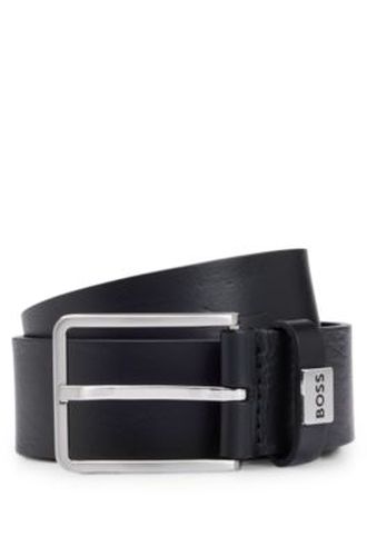 Ceinture en cuir italien avec passant logoté - Boss - Modalova