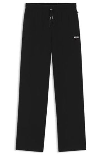 Bas de pyjama en coton stretch avec cordon de serrage et détail logo - Boss - Modalova