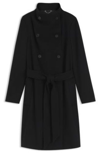 Manteau croisé en laine mélangée - Boss - Modalova