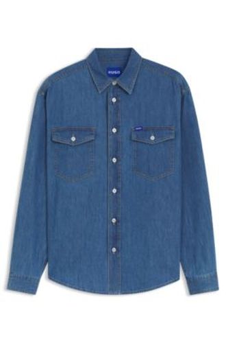 Chemise ample en denim de coton - HUGO - Modalova
