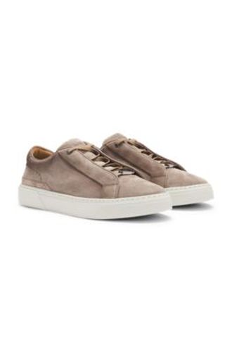 Baskets Gary en cuir suédé avec système de laçage élastique - Boss - Modalova