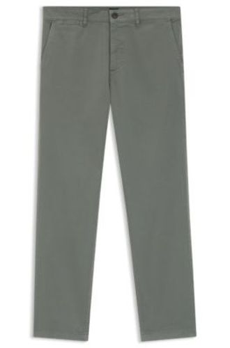 Pantalon Regular en satin de coton stretch - Boss - Modalova