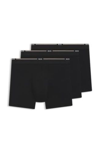 Lot de trois boxers longs en bambou mélangé - Boss - Modalova