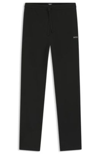 Bas de pyjama en coton mélangé à logo brodé - Boss - Modalova