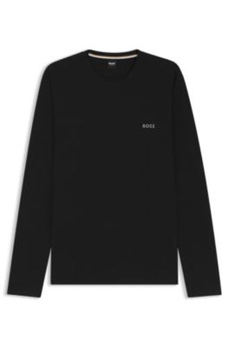 T-shirt de pyjama en jersey ottoman avec logo brodé - Boss - Modalova