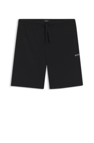 Short de pyjama en coton mélangé avec logo brodé - Boss - Modalova