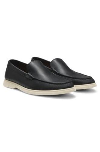 Mocassins en cuir foulonné avec logo - Boss - Modalova