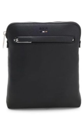 Sac enveloppe en similicuir grainé à rayures emblématiques - Boss - Modalova