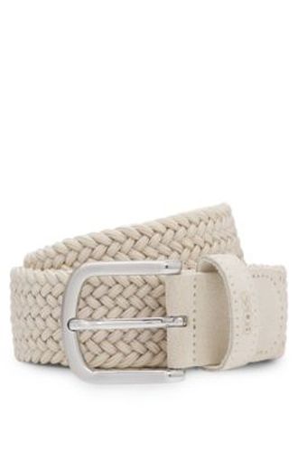 Ceinture tissée avec finitions en cuir - Boss - Modalova