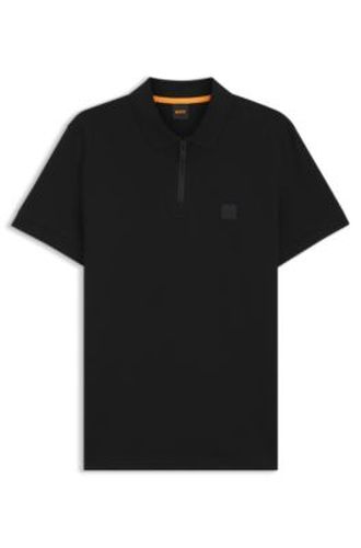 Polo Slim Fit en coton stretch à patch logo - Boss - Modalova