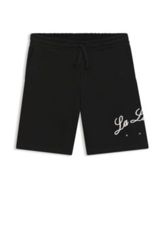 Short en molleton de coton avec logo artistique - HUGO - Modalova