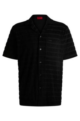 Chemise Relaxed en coton éponge à rayures - HUGO - Modalova