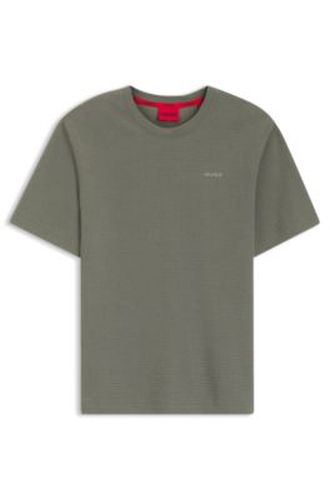 T-shirt de pyjama gaufré avec logo brodé - HUGO - Modalova