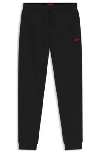 Bas de pyjama en coton mélangé avec logo brodé - HUGO - Modalova