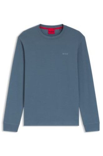 T-shirt de pyjama en coton mélangé à la structure gaufrée - HUGO - Modalova
