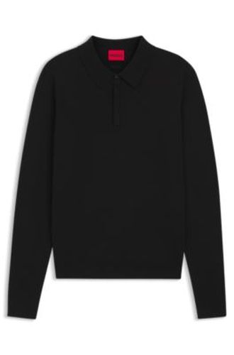 Polo Slim en maille avec logo au dos - HUGO - Modalova