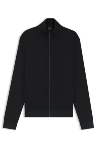 Sweat zippé en piqué de coton stretch mercerisé - Boss - Modalova