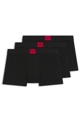 Lot de trois boxers courts en coton stretch - HUGO - Modalova