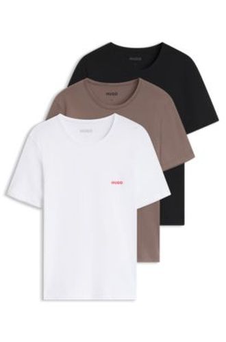 Lot de trois t-shirts en coton à logo imprimé - HUGO - Modalova