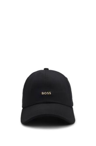 Casquette en twill de coton avec logo en métal - Boss - Modalova