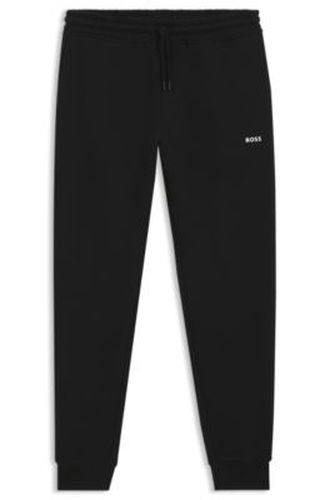 Bas de survêtement en molleton de coton avec détail logo - Boss - Modalova