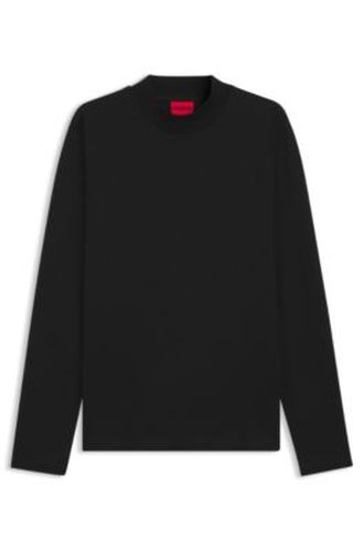 T-shirt Slim en coton mercerisé avec col montant - HUGO - Modalova