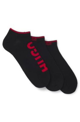 Lot de trois paires de chaussettes basses avec logos - HUGO - Modalova