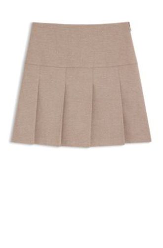 Jupe courte plissée en tissu stretch mouliné - HUGO - Modalova