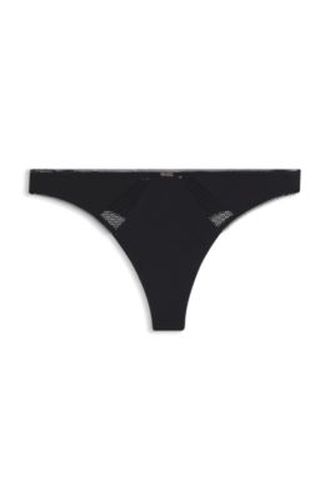 String en microfibre avec empiècements en dentelle - Boss - Modalova