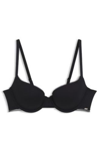 Soutien-gorge à armatures en microfibre avec empiècements en dentelle - Boss - Modalova