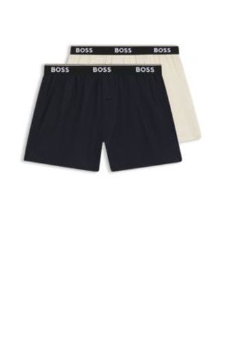 Bas de pyjama en coton doux avec taille logotée - Boss - Modalova